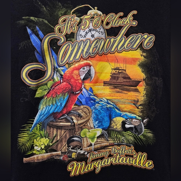 Jimmy Buffetts It's 5 O'Clock Somewhere Margaritaville,Orlando, Adult S:XXL - Picture 2 of 6